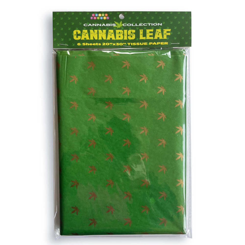 Cannabis Leaf Tissue Paper Sheets - Novelty Decoration Sheets - 6 Pack