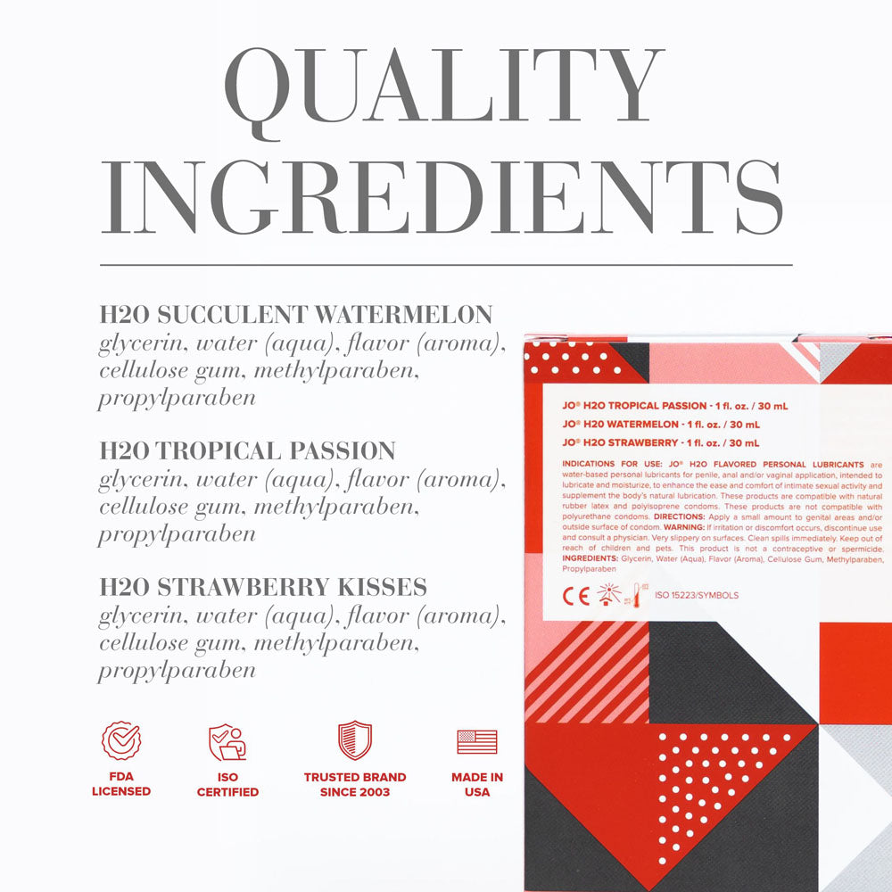 JO Tri-Me Triple Pack Flavours Gift Set - Strawberry