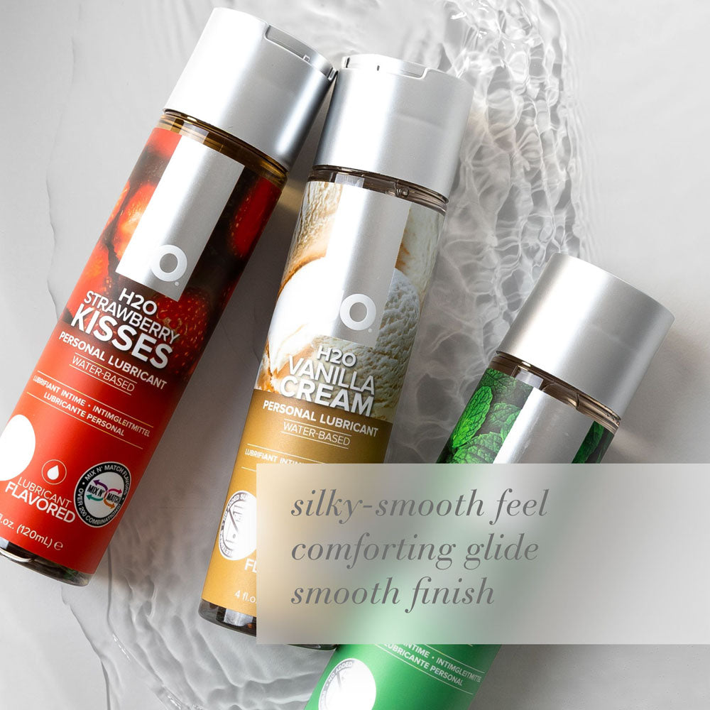 JO H2O Strawberry Kisses Lube - 30 mL - Strawberry Flavoured Water Based Lubricant - 30 ml Bottle