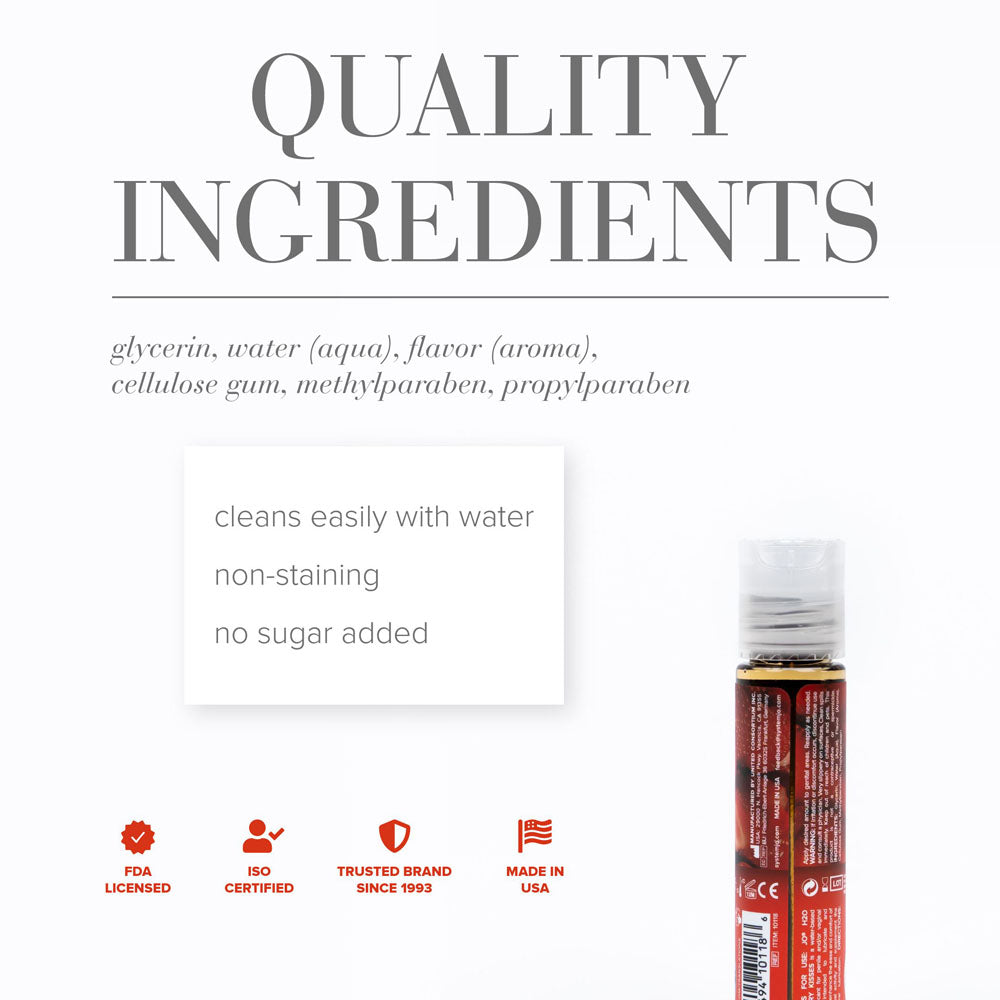 JO H2O Strawberry Kisses Lube - 30 mL - Strawberry Flavoured Water Based Lubricant - 30 ml Bottle