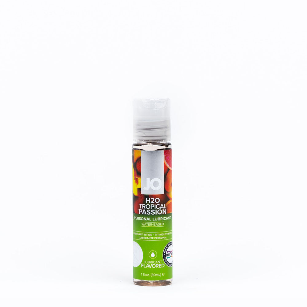 JO H2O Tropical Passion Lube - 30 mL - Tropical Flavoured Water Based Lubricant - 30 ml Bottle