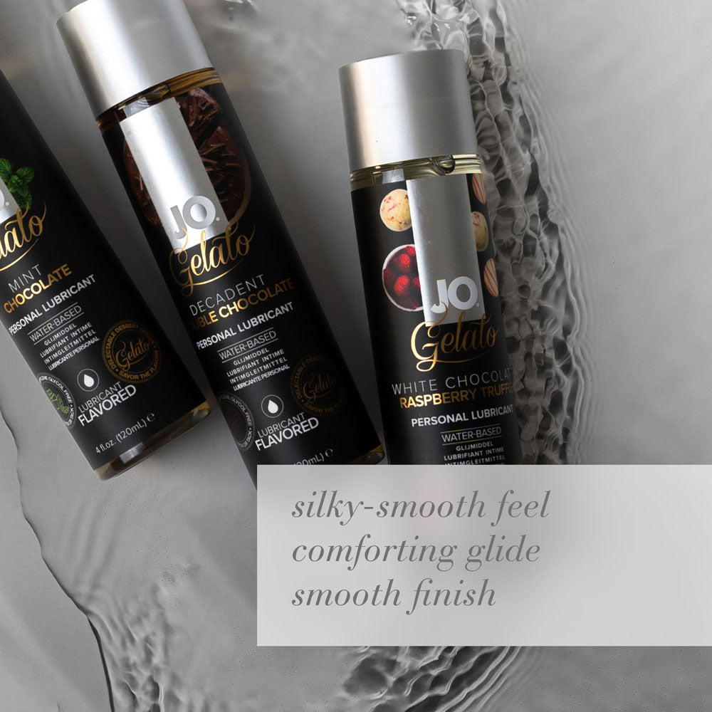 JO Gelato White Chocolate Raspberry Lube - 30 mL - White Chocolate Raspberry Flavoured Water Based Lubricant - 30 ml Bottle