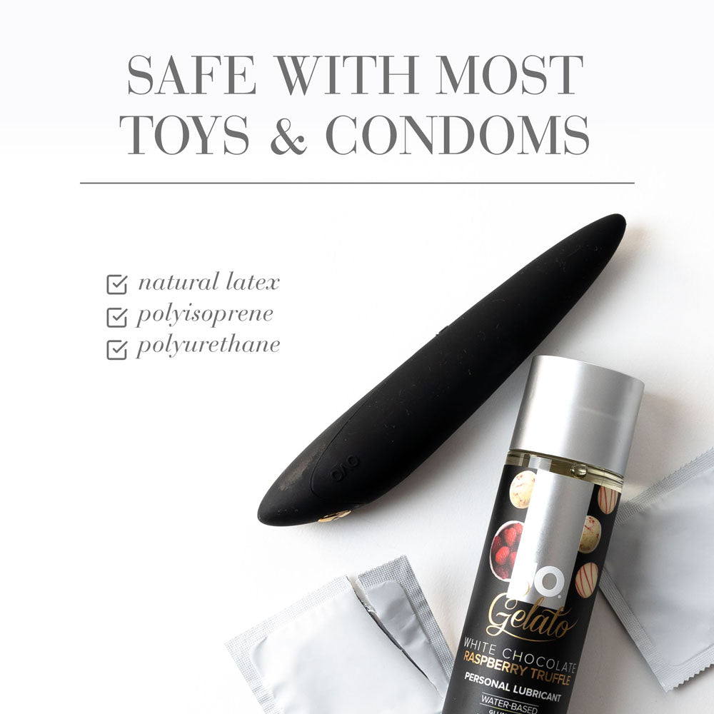 JO Gelato White Chocolate Raspberry Lube - 30 mL - White Chocolate Raspberry Flavoured Water Based Lubricant - 30 ml Bottle