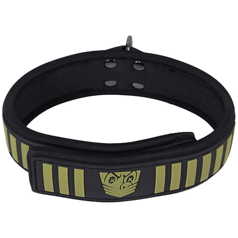 Fort Troff - Tactical Collar & Leash - Black/Green Restraint