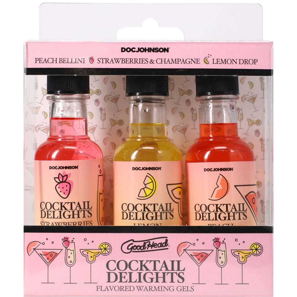 GoodHead Cocktail Delights - Flavoured Warming Oral Sex Gels - 59 ml Bottles - Set of 3