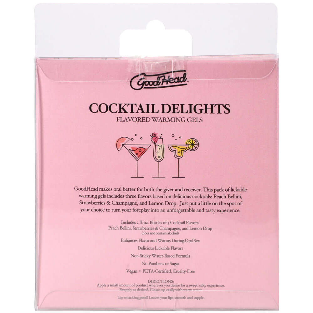 GoodHead Cocktail Delights - Flavoured Warming Oral Sex Gels - 59 ml Bottles - Set of 3