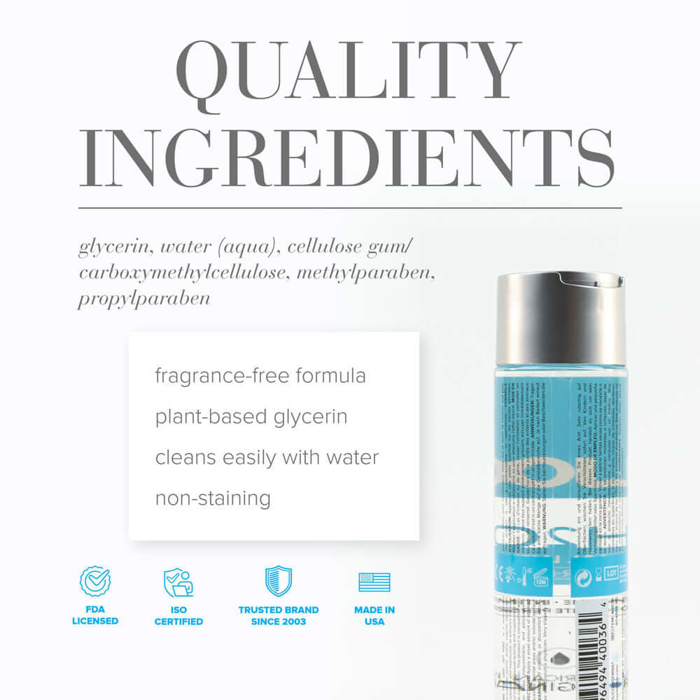 JO H2O Original Lube - 240 mL - Water Based Lubricant - 240 ml Bottle