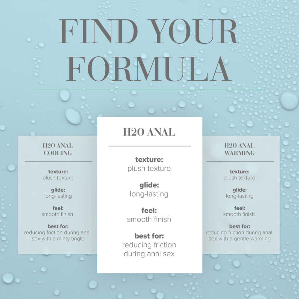 JO H2O Anal Lube - 240 mL - Water Based Anal Lubricant - 240 ml Bottle