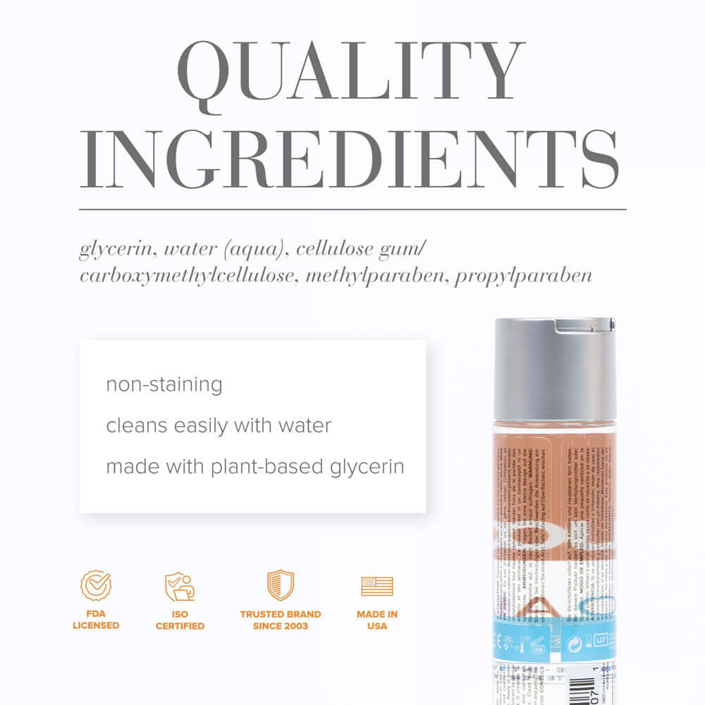 JO H2O Anal Lube - 240 mL - Water Based Anal Lubricant - 240 ml Bottle