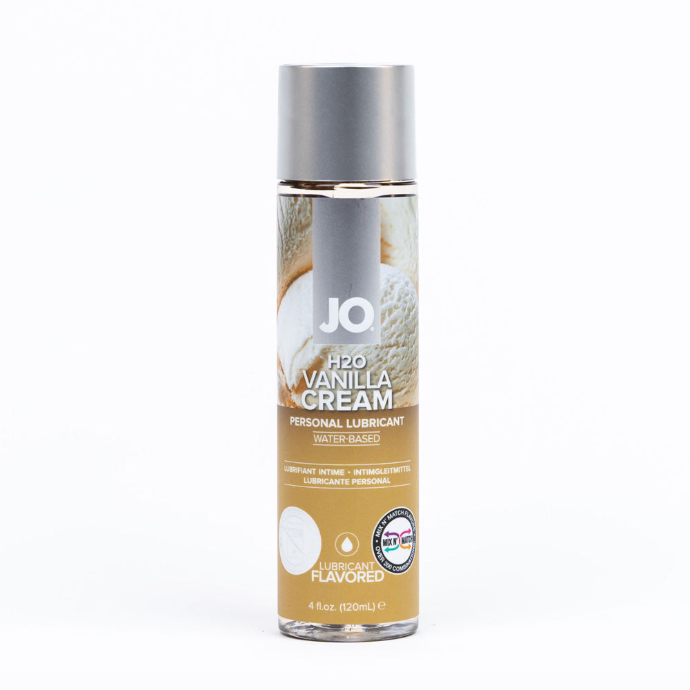 JO H2O Vanilla Cream Lube - 120 mL - Vanilla Flavoured Water Based Lubricant - 120 ml Bottle