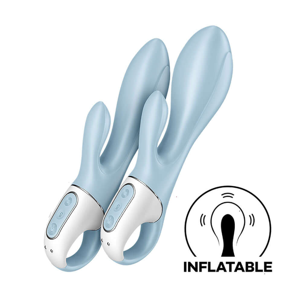 Satisfyer Air Pump Bunny 1 - Blue USB Rechargeable Inflatable Rabbit Vibrator