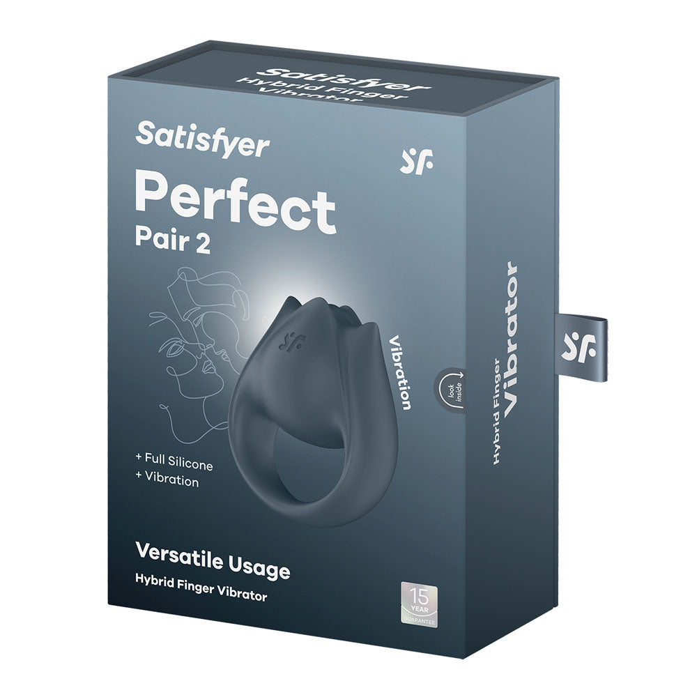 Satisfyer Perfect Pair 2 - Grey USB Rechargeable Vibrating Couples Ring