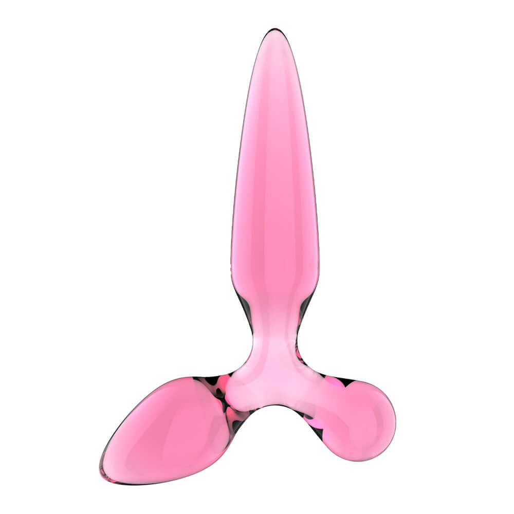 Satisfyer Triple Crystal 2 - Pink - Pink Glass 3-in-1 Butt Plug