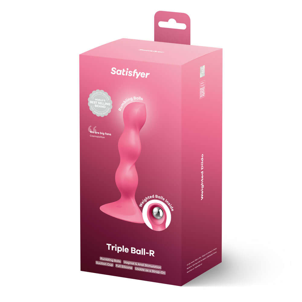 Satisfyer Triple Ball-R - Red - Red Beaded Anal Plug