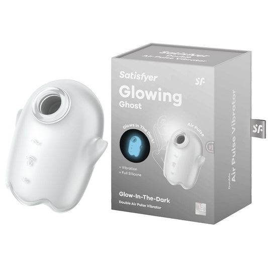 Satisfyer Glowing Ghost - Glow in Dark White Air Pulse Stimulator