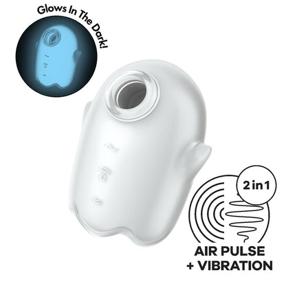 Satisfyer Glowing Ghost - Glow in Dark White Air Pulse Stimulator