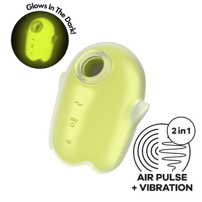 Satisfyer Glowing Ghost - Glow in Dark Yellow Air Pulse Stimulator