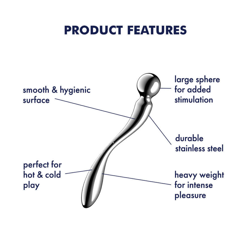 Satisfyer Star Force 2 - Chrome Steel 22 cm Dildo