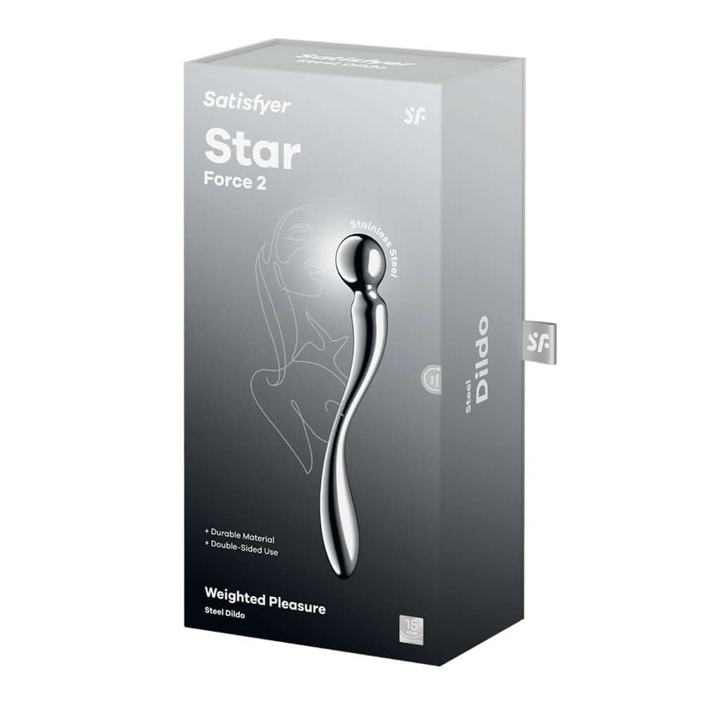 Satisfyer Star Force 2 - Chrome Steel 22 cm Dildo
