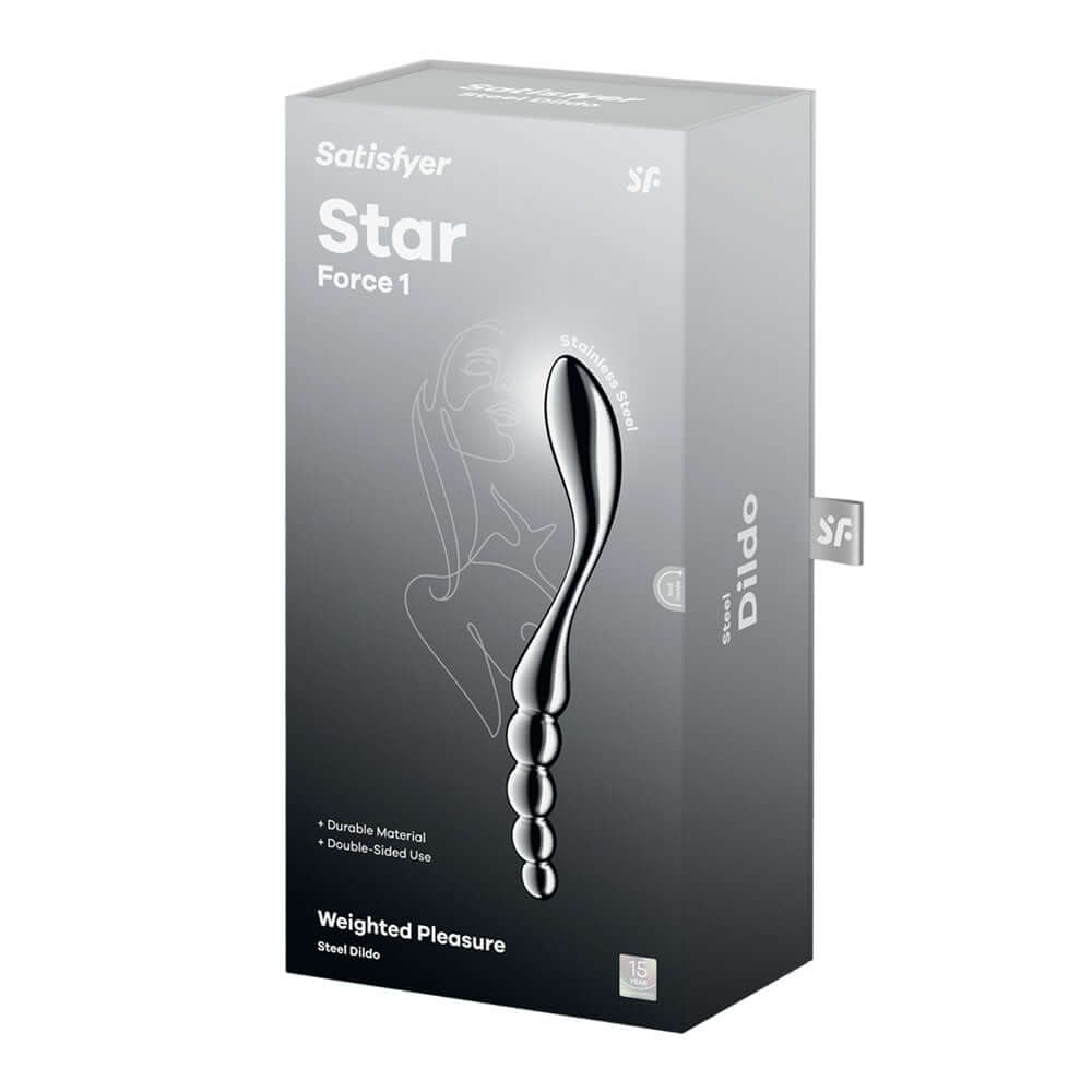 Satisfyer Star Force 1 - Chrome Steel 21 cm Dildo