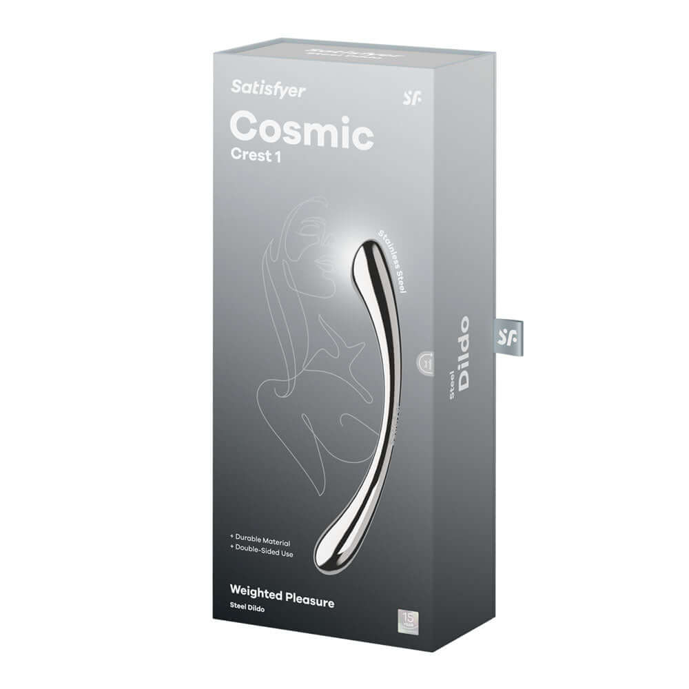 Satisfyer Cosmic Crest 1 - Chrome Steel 24 cm Dildo