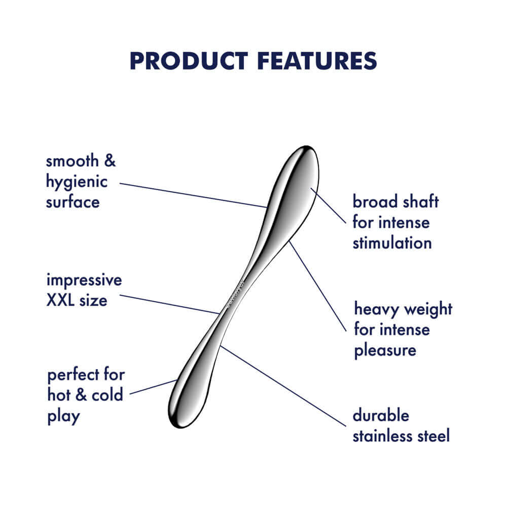 Satisfyer Star Force 3 - Chrome Steel 27 cm Dildo