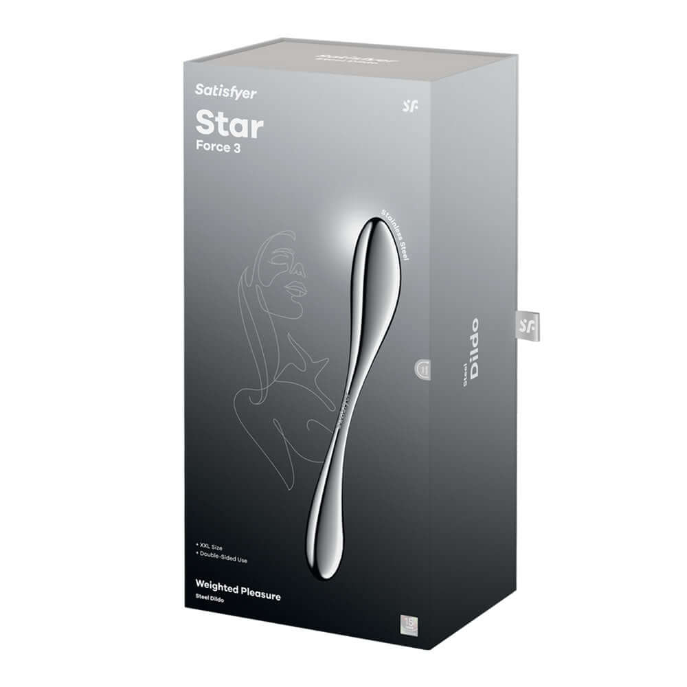 Satisfyer Star Force 3 - Chrome Steel 27 cm Dildo