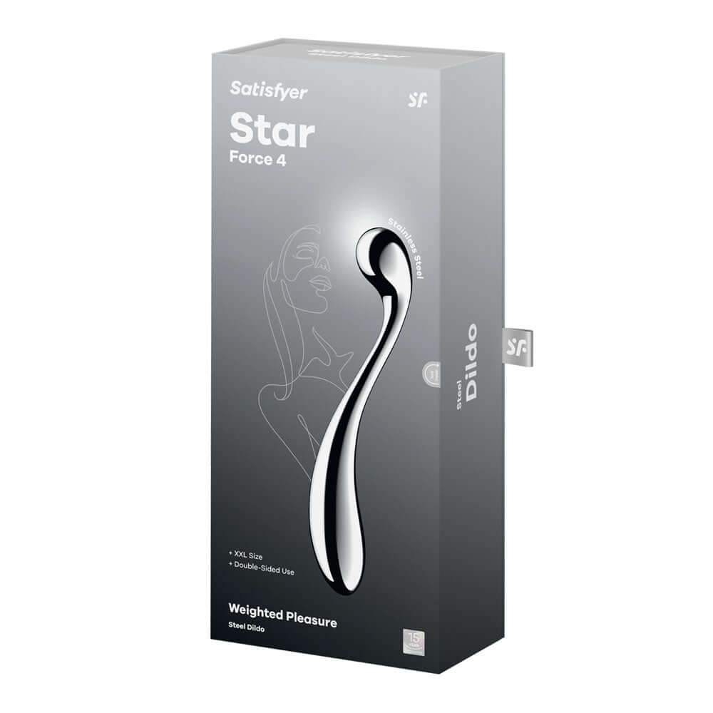 Satisfyer Star Force 4 - Chrome Steel 26 cm Dildo