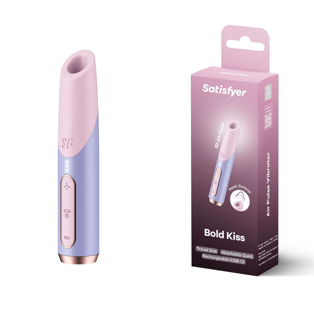 Satisfyer Bold Kiss - Purple USB Rechargeable Air Pulse Stimulator