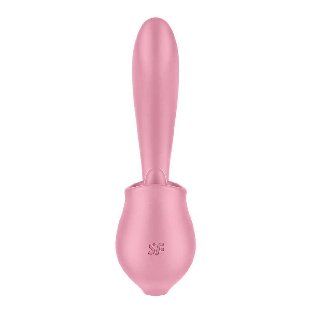Satisfyer Tongue Genius - Pink USB Rechargeable Vibrator with Flicking Clit Stimulator
