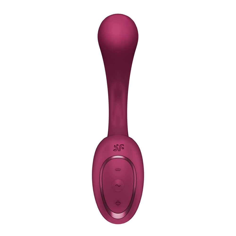 Satisfyer G For Goddess 2 - Wine Red - Wine Red 18.8 cm USB Rechargeable Vibrator with Clit Stim