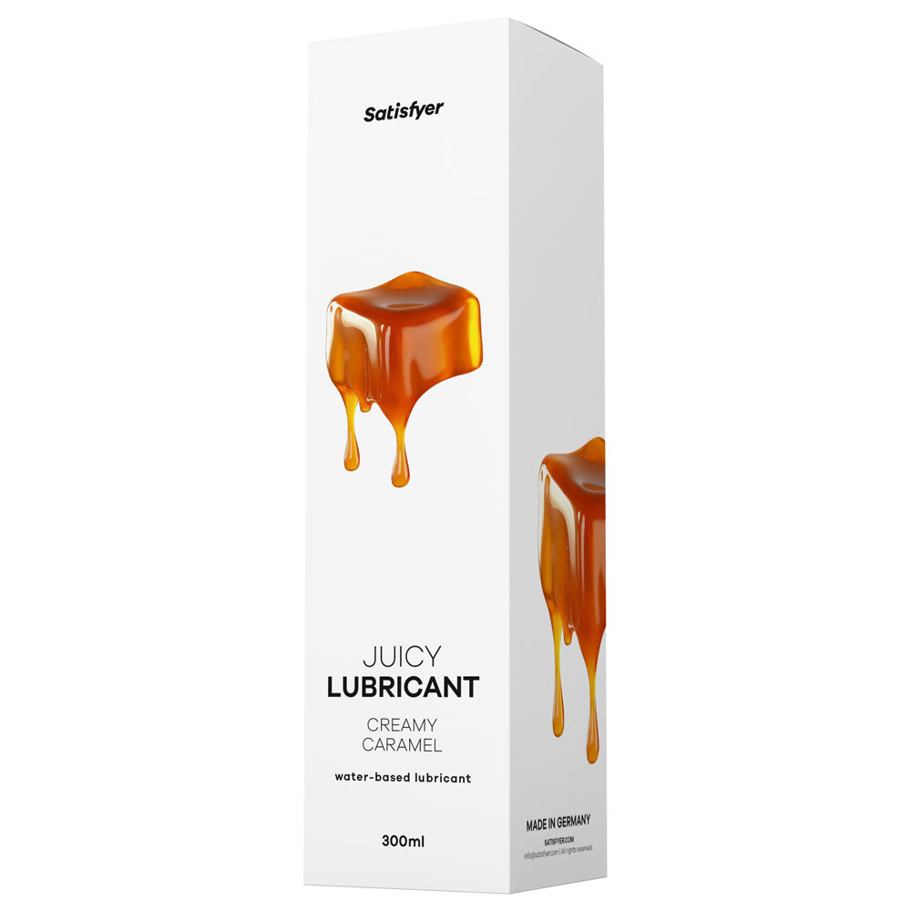 Satisfyer Juicy Lubricant 300 ml Creamy Caramel - Caramel Scented Water Based Lubricant - 300 ml Bottle