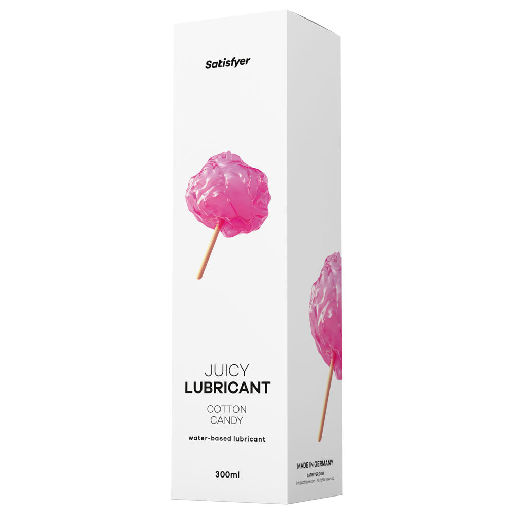 Satisfyer Juicy Lubricant 300 ml Cotton Candy - Cotton Candy Scented Water Based Lubricant - 300 ml Bottle