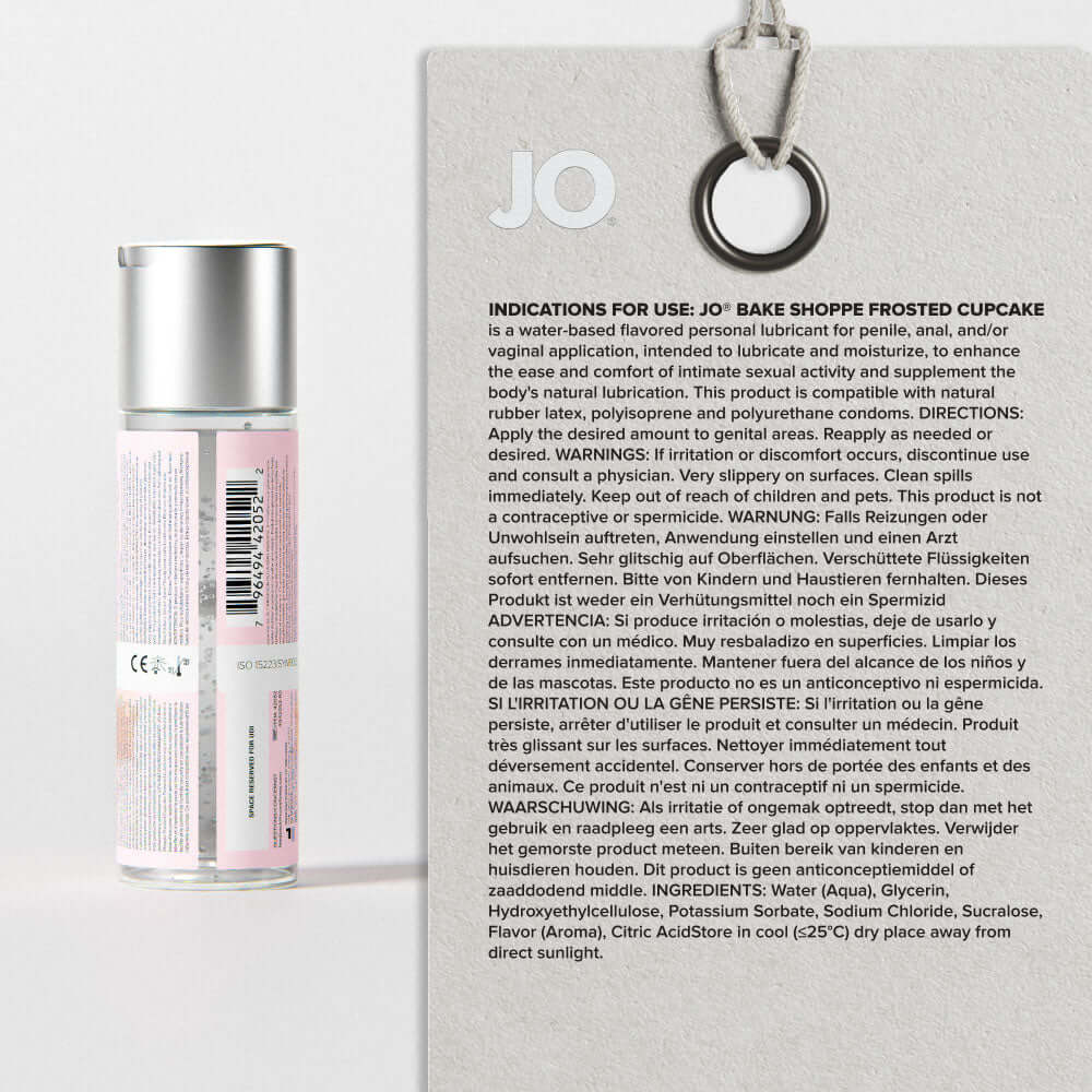 JO Bake Shoppe - Frosted Cupcake - Frosted Cupcake Flavoured Water Based Lubricant - 60 ml Bottle