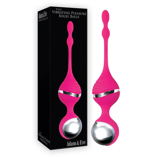 Adam & Eve Vibrating Pleasure Kegel Balls Pink USB Rechargeable