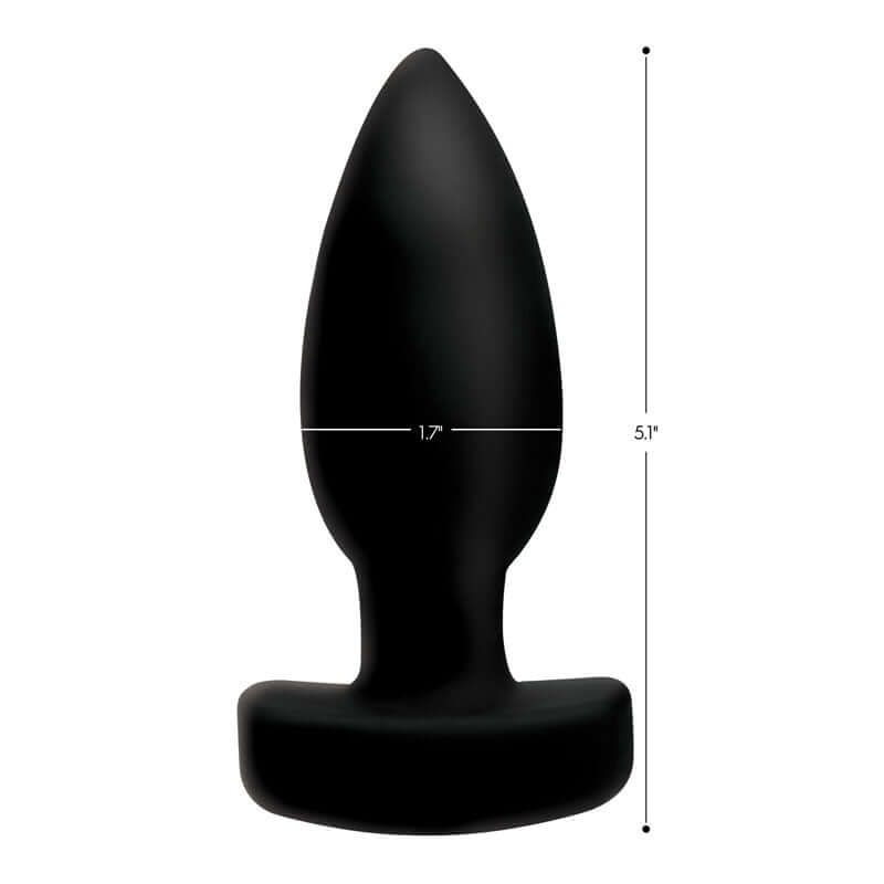 Ass Thumpers The Taper - Black 13 cm USB Rechargeable Vibrating Butt Plug with Wireless Remote