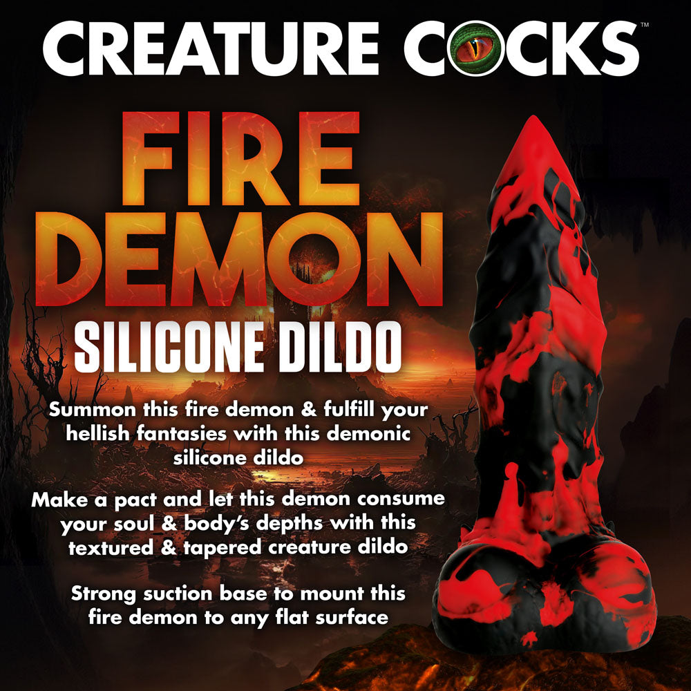 Creature Cocks Fire Demon Red/Black 21.6 cm Fantasy Dildo