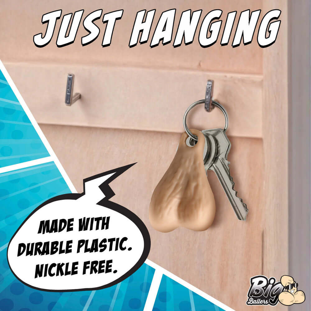 Big Ballers Nuts Keychain - Light - Novelty Keychain