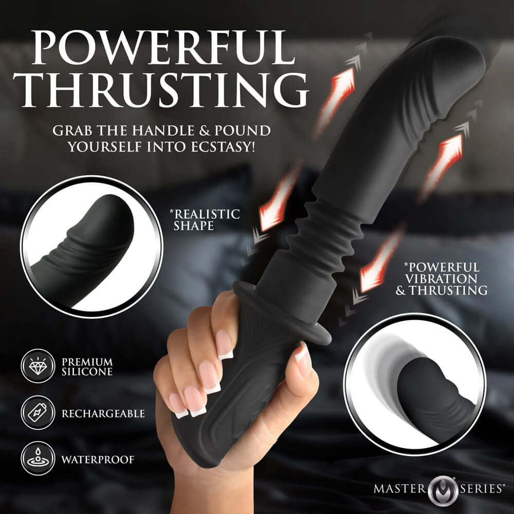 Master Series Power Thrust - Black 26.4 cm USB Rechargeable Thrusting Vibrator