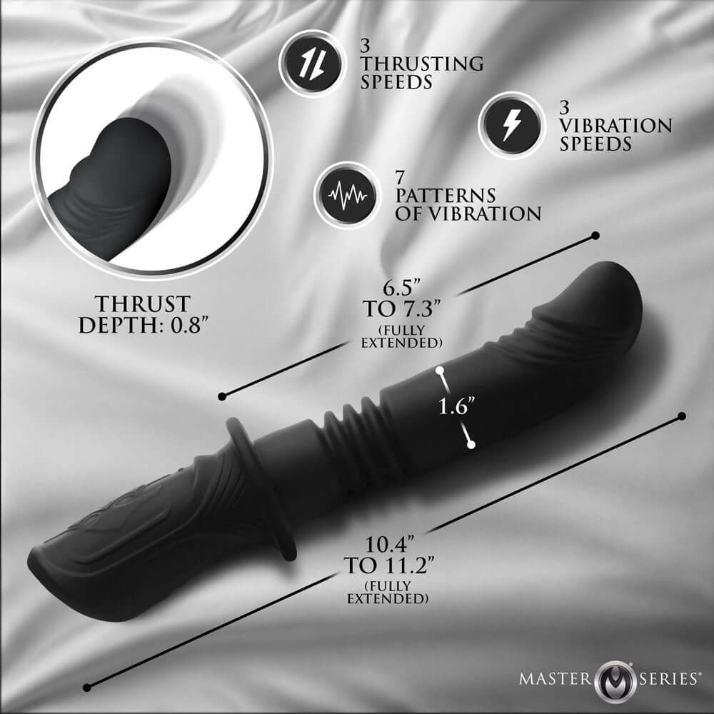 Master Series Power Thrust - Black 26.4 cm USB Rechargeable Thrusting Vibrator
