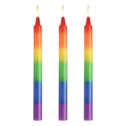 Master Series Pride Candles - Rainbow Drip Candles - Set of 3