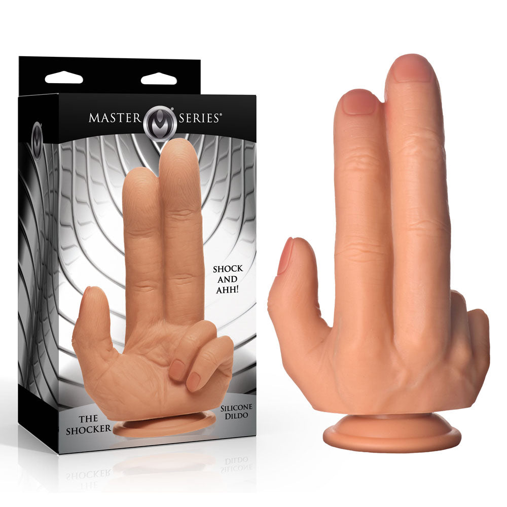 Master Series The Shocker - Flesh 20.8 cm Finger Dildo