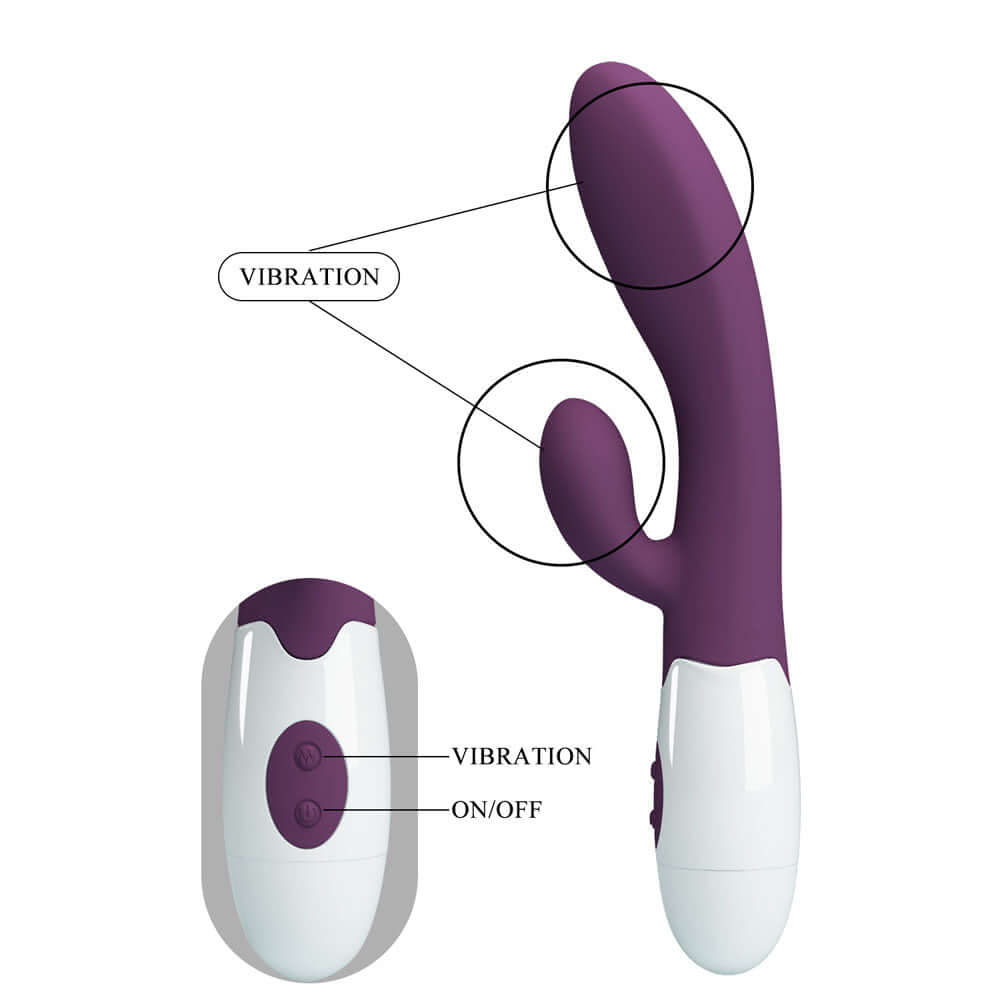 Party Up BEN Classic Vibe - Purple - Purple 20 cm Rabbit Vibrator