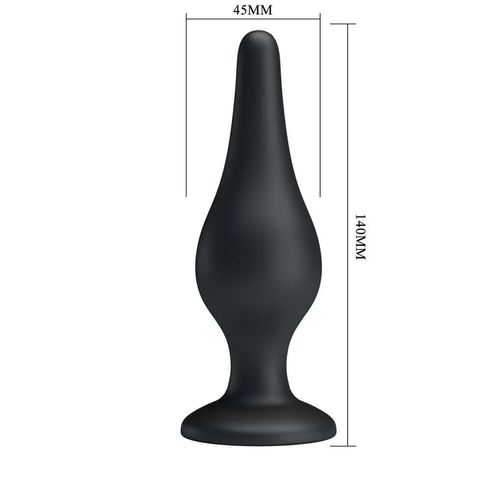 Party Up JEFFREY Butt Plug - Black 14 cm Butt Plug