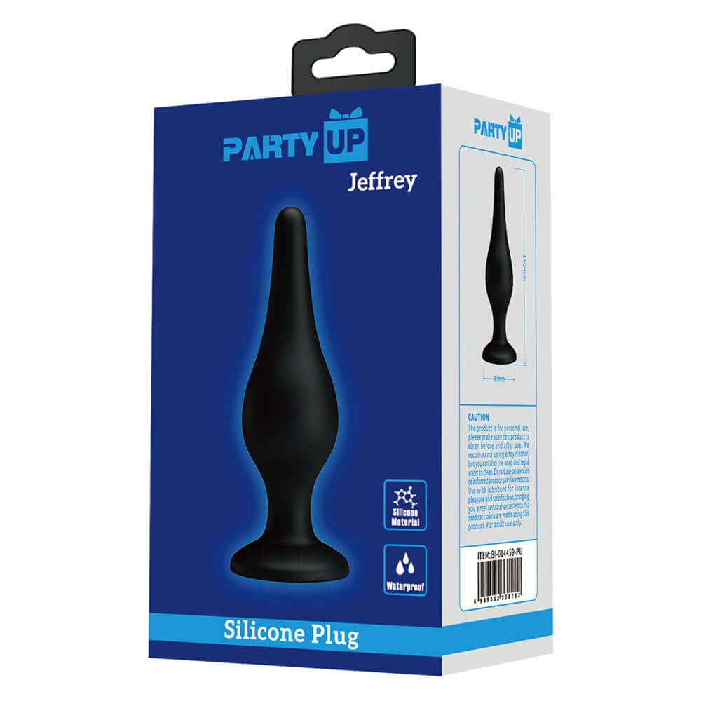 Party Up JEFFREY Butt Plug - Black 14 cm Butt Plug