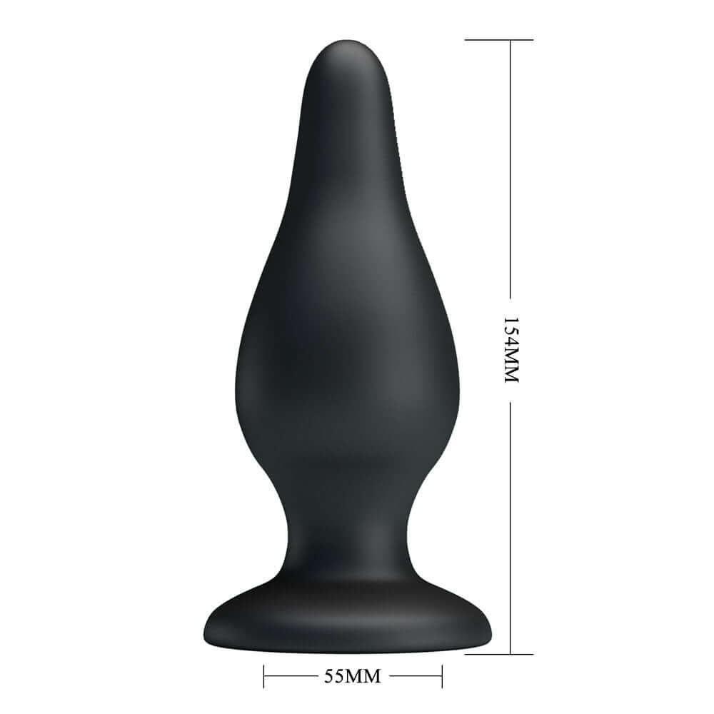 Party Up JEREMY Butt Plug - Black 15.4 cm Butt Plug