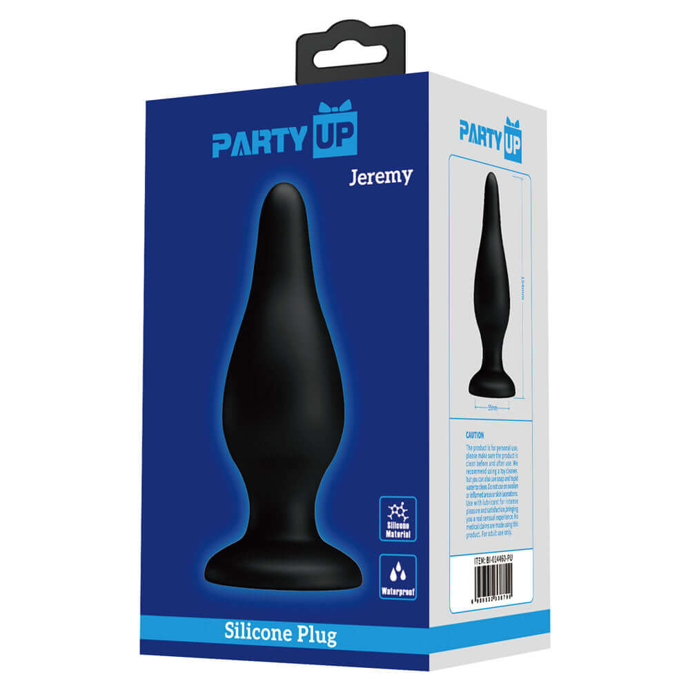 Party Up JEREMY Butt Plug - Black 15.4 cm Butt Plug