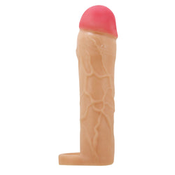 Party Up PATRICK 2 Inch Extender Sleeve - Flesh 2 Inch Penis Extender Sleeve with Ball Strap