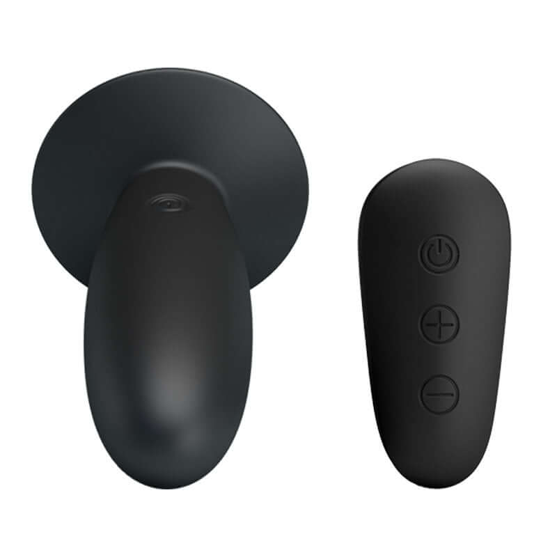 MR PLAY Remote Control Vibrating Anal Plug - Black USB Rechargeable Vibrating Butt Plug with Wireless Remote