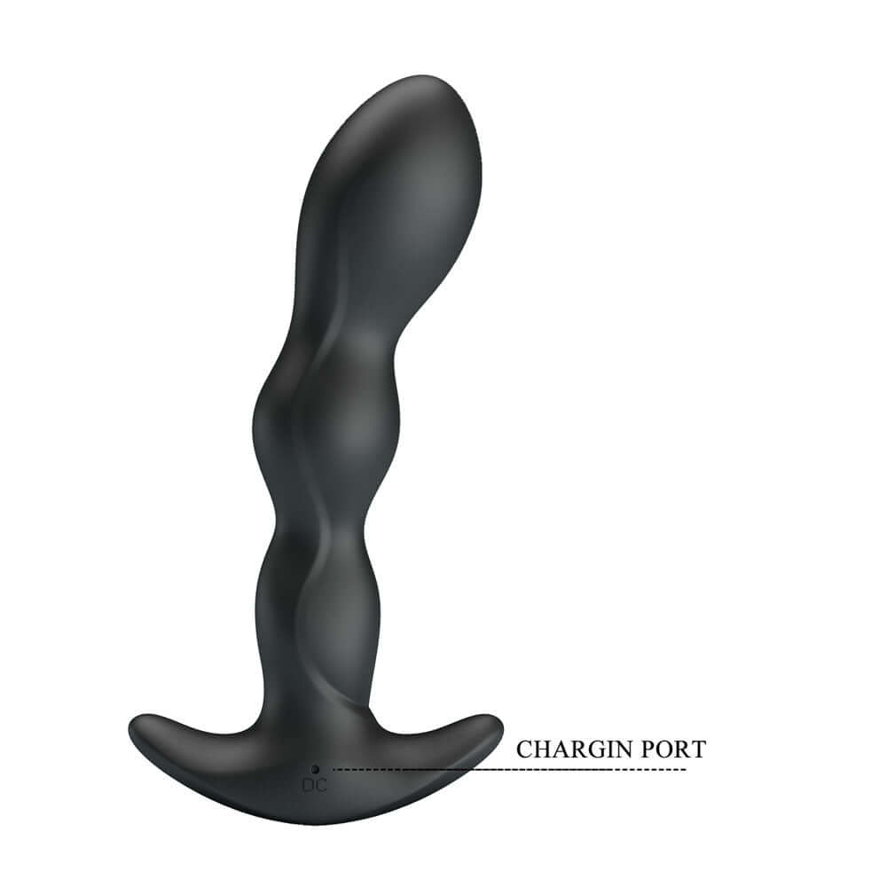 Party Up JIM Vibrating Plug - Black 14.5 cm USB Rechargeable Vibrating Butt Plug